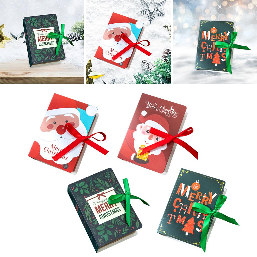 Xmas Party Food Box Kids Meal Sweet Candy, Gift, Lunch Santa Boy Girls green leaves