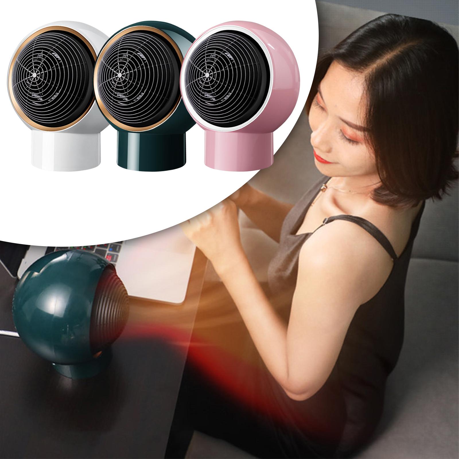 Space Heater Bedroom Heating Fan Overheat Protection Thermostat Home Indoor White