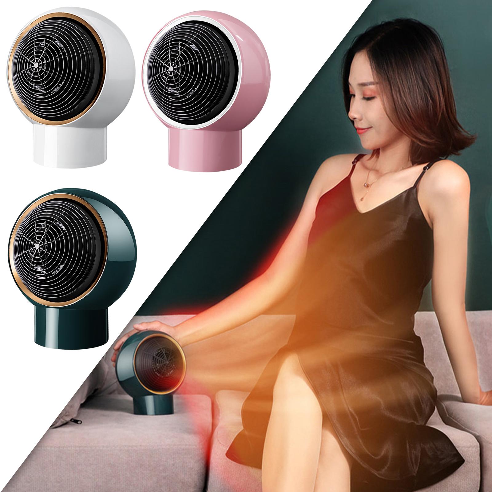 Space Heater Bedroom Heating Fan Overheat Protection Thermostat Home Indoor White