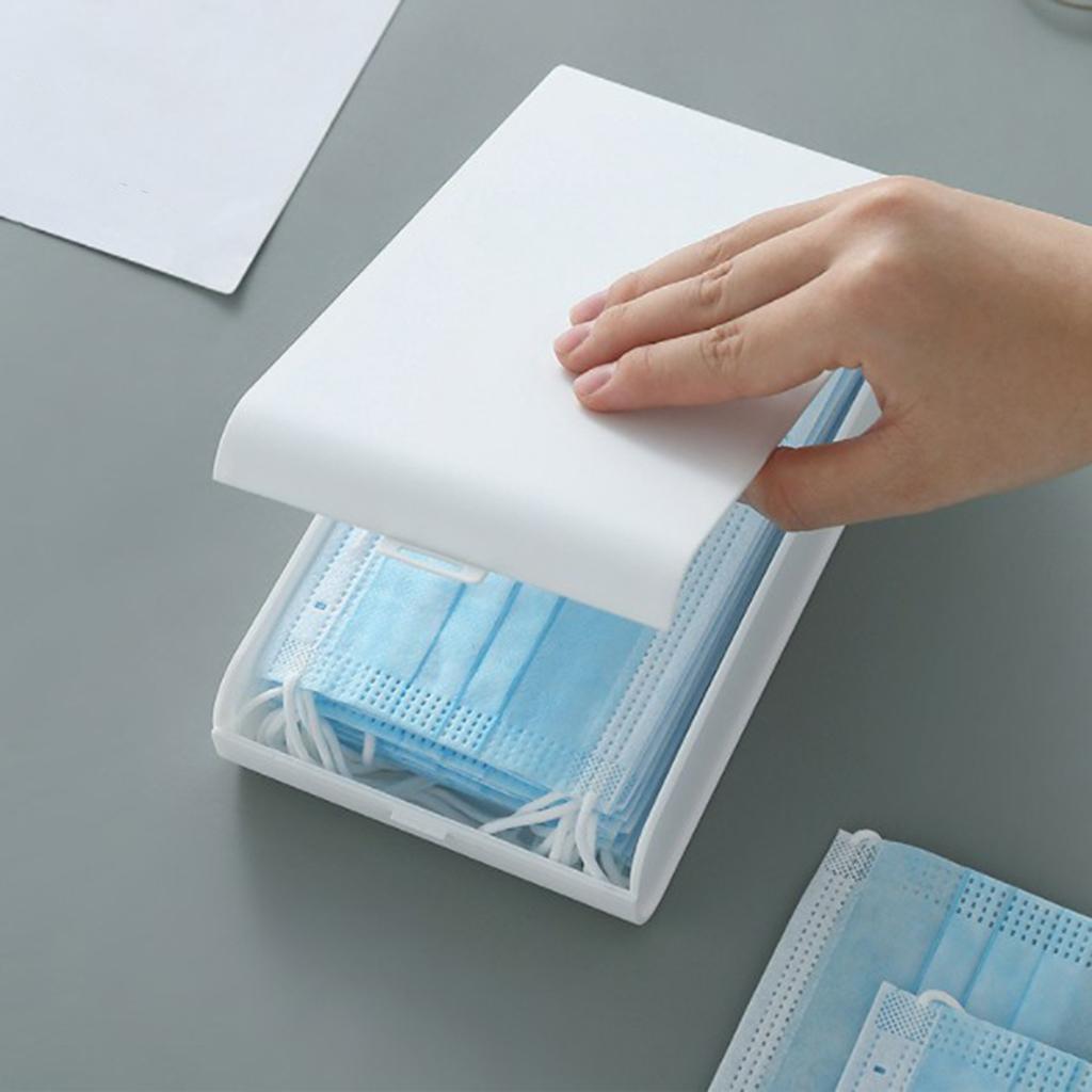 Lightweight Mask Box Pollution-Free Anti-Dust Keep Mask Clean for Home White