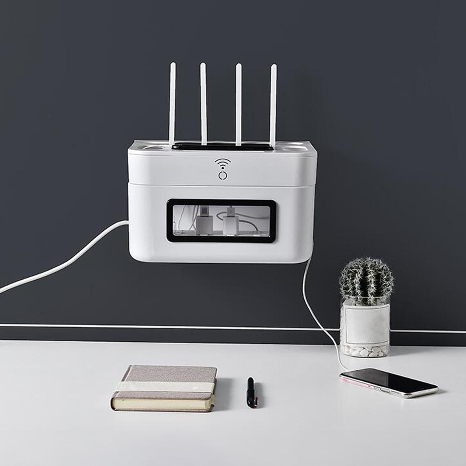 Storage Case Cord Organizer Baby-Pets Proof Safety Wall Hanging for Computer White L