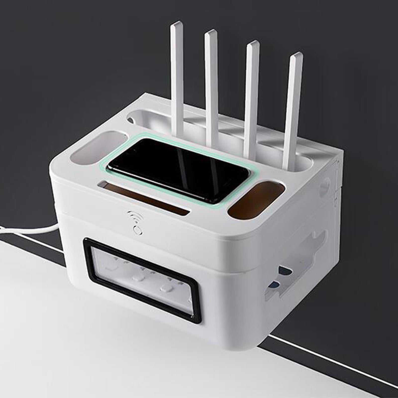 Storage Case Cord Organizer Baby-Pets Proof Safety Wall Hanging for Computer White L