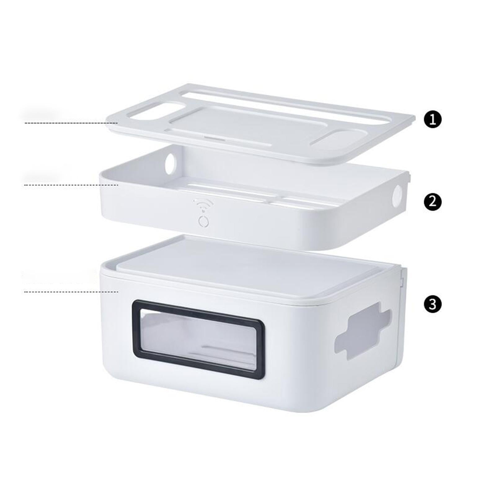 Storage Case Cord Organizer Baby-Pets Proof Safety Wall Hanging for Computer White L