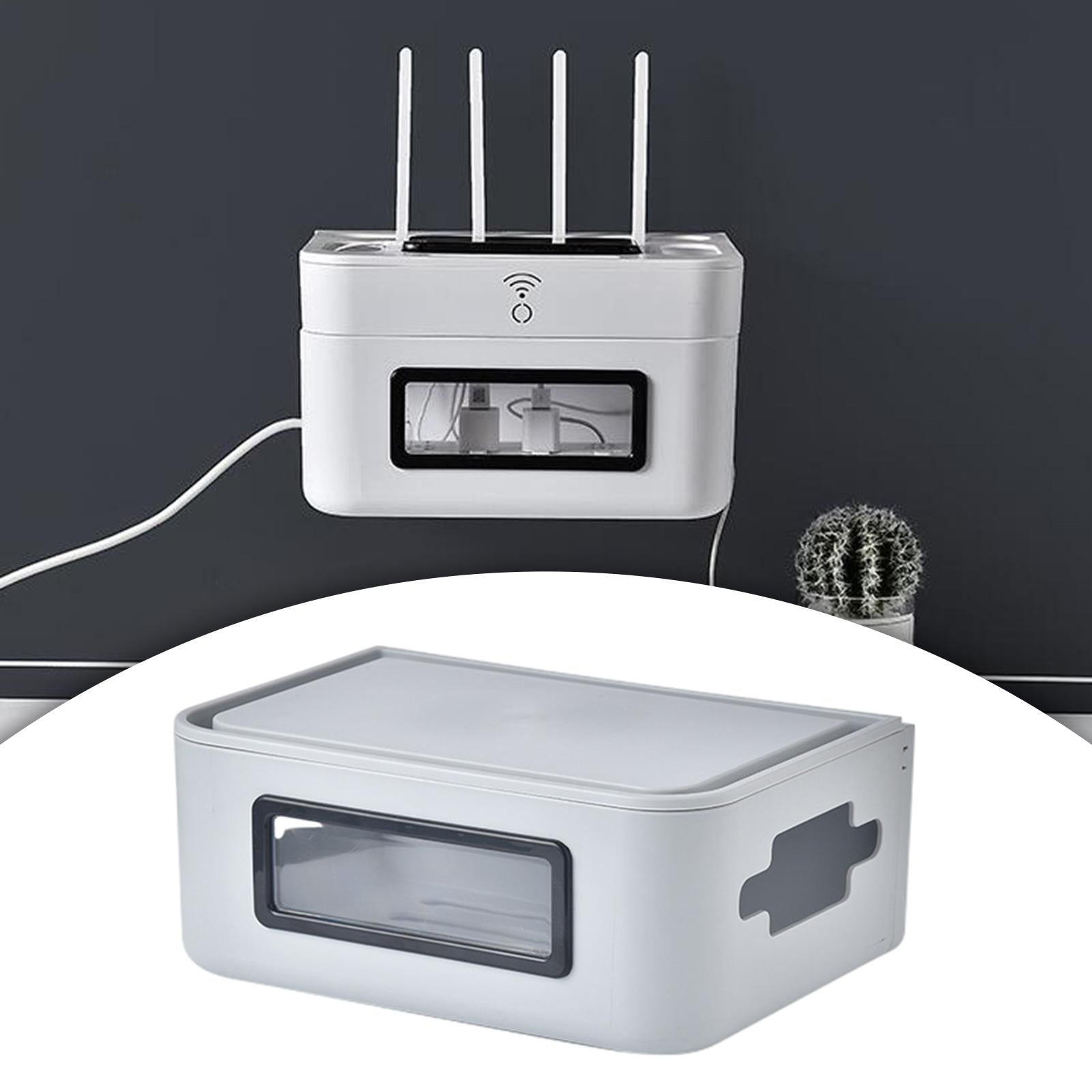 Storage Case Cord Organizer Baby-Pets Proof Safety Wall Hanging for Computer Grey S