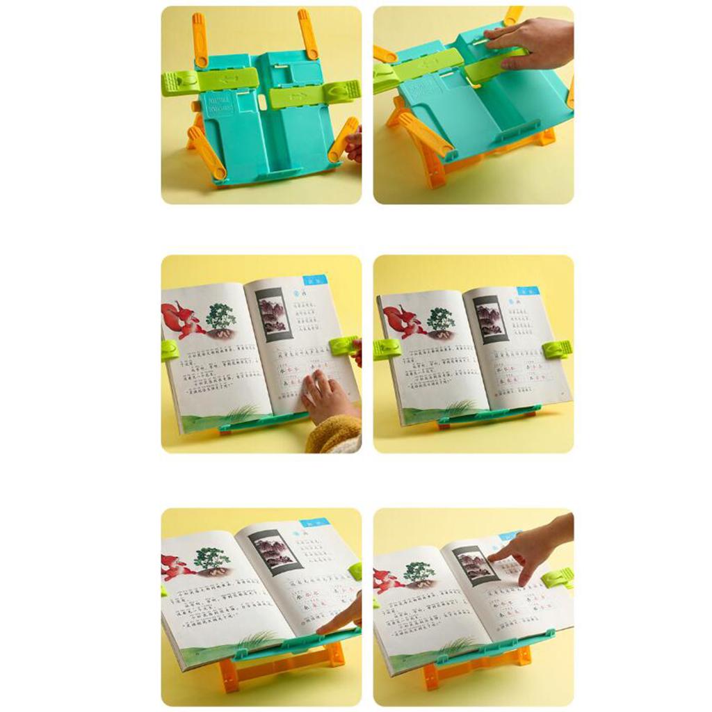 Portable Book Document Foldable Stand Reading Desk Holder Bookstand Green