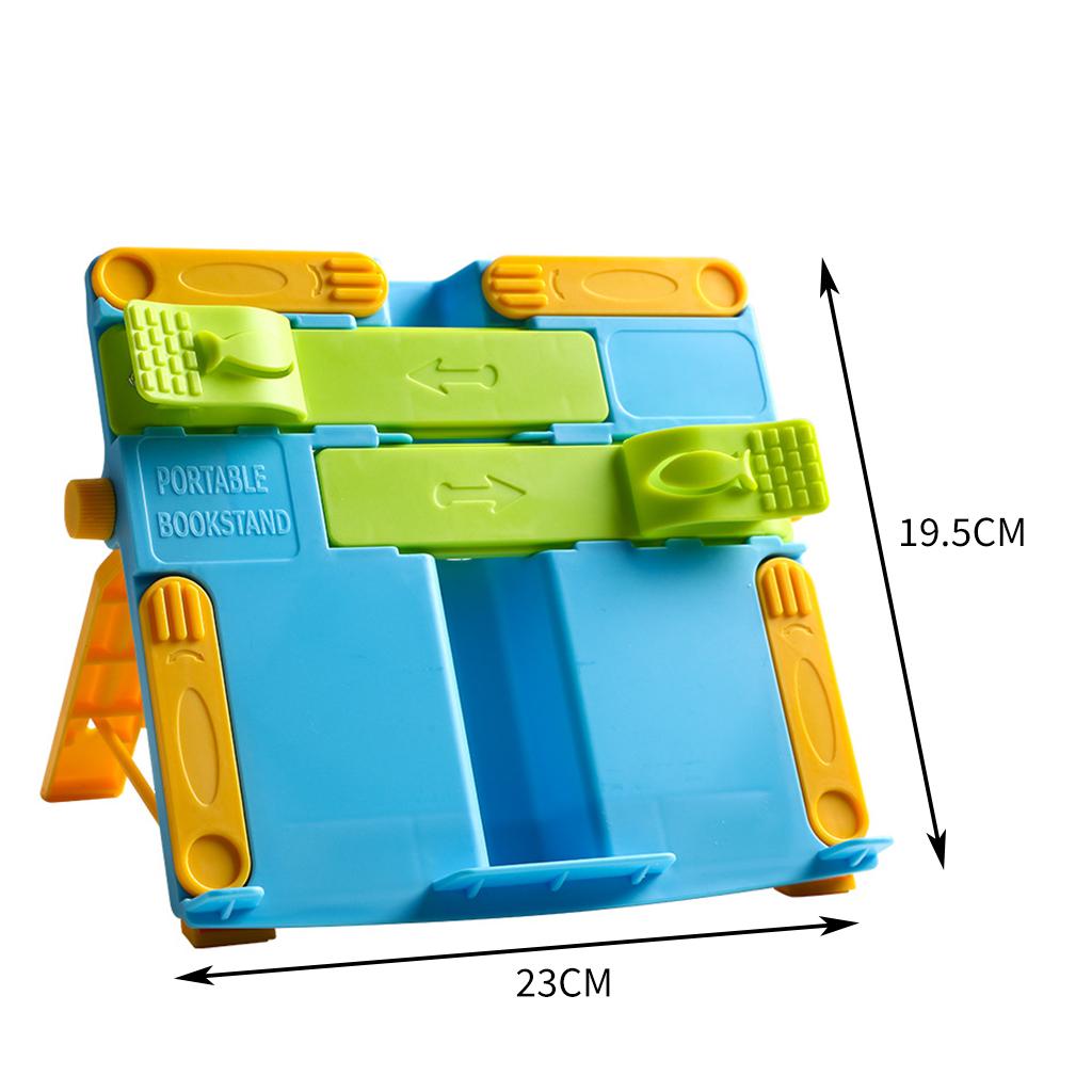 Portable Book Document Foldable Stand Reading Desk Holder Bookstand Blue