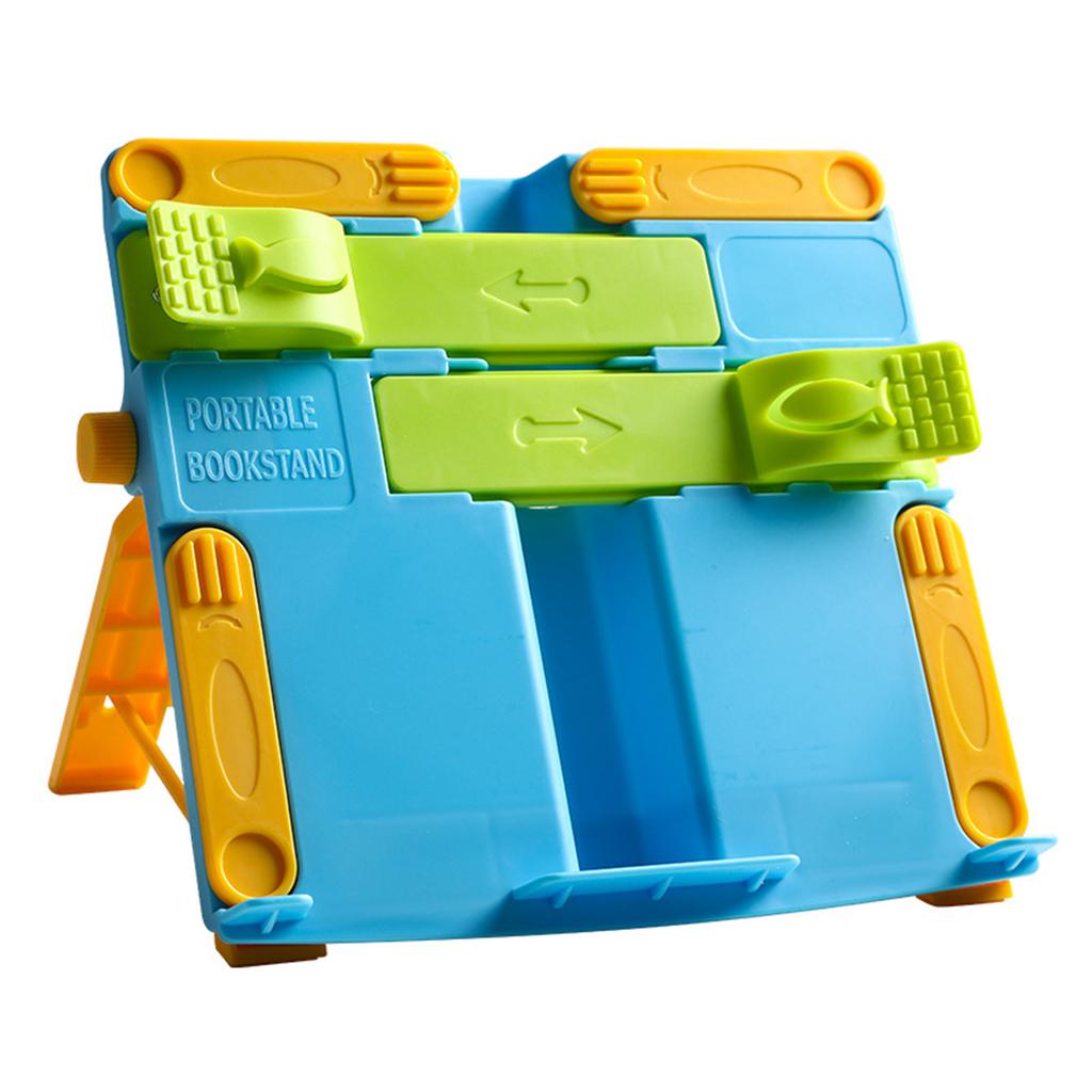 Portable Book Document Foldable Stand Reading Desk Holder Bookstand Blue