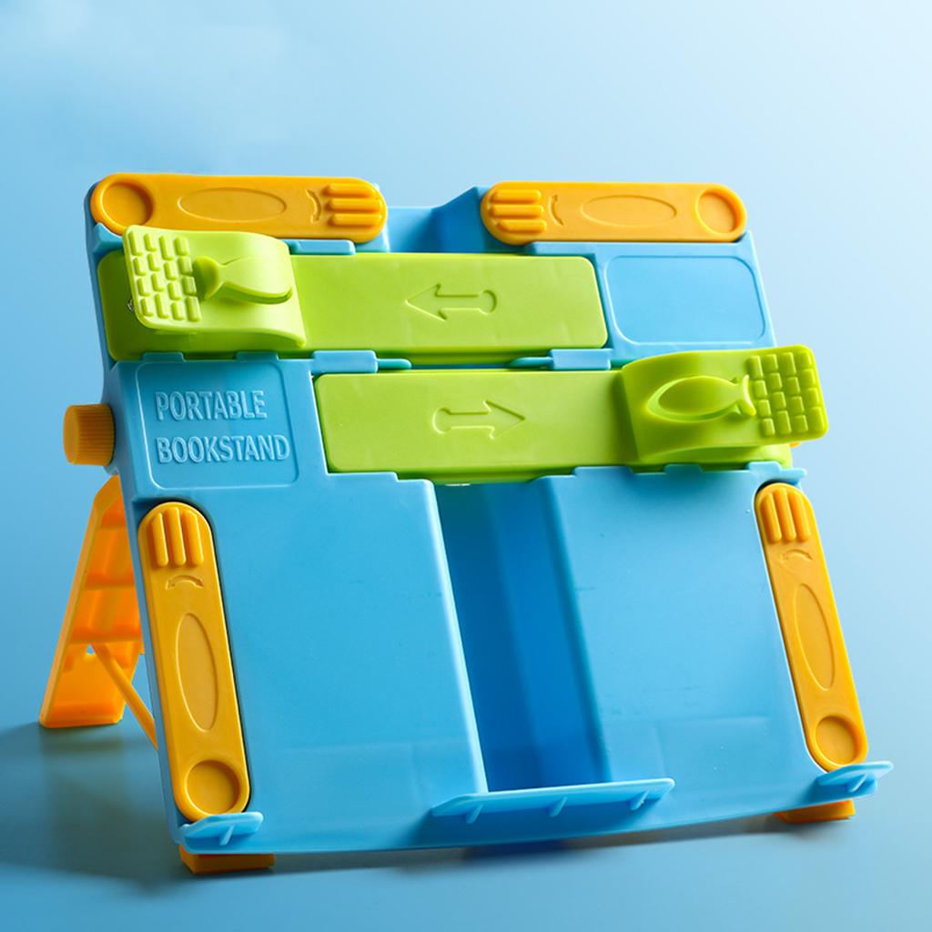 Portable Book Document Foldable Stand Reading Desk Holder Bookstand Blue