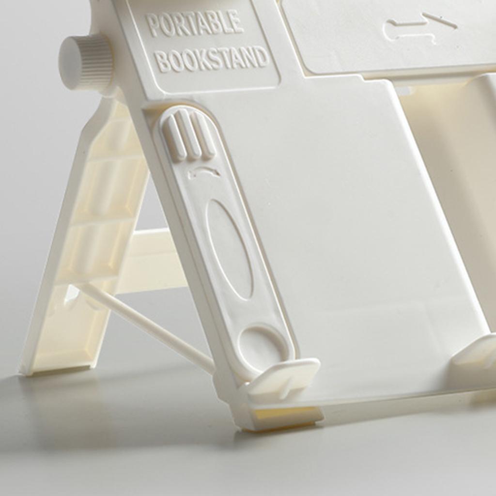 Portable Book Document Foldable Stand Reading Desk Holder Bookstand White