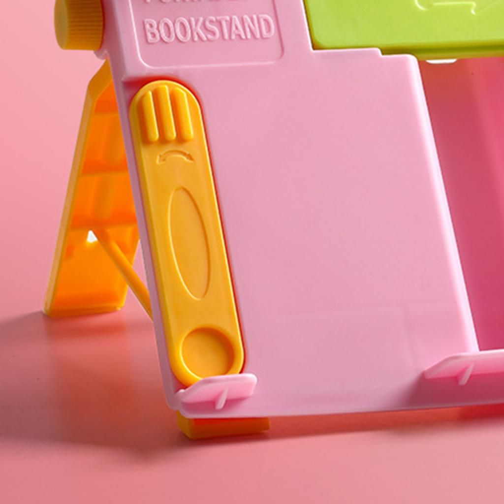 Portable Book Document Foldable Stand Reading Desk Holder Bookstand Pink