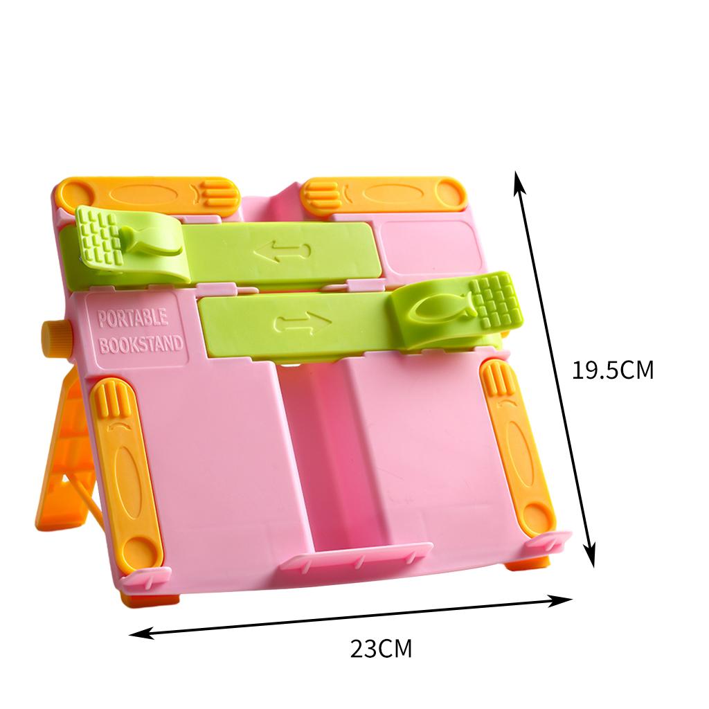 Portable Book Document Foldable Stand Reading Desk Holder Bookstand Pink