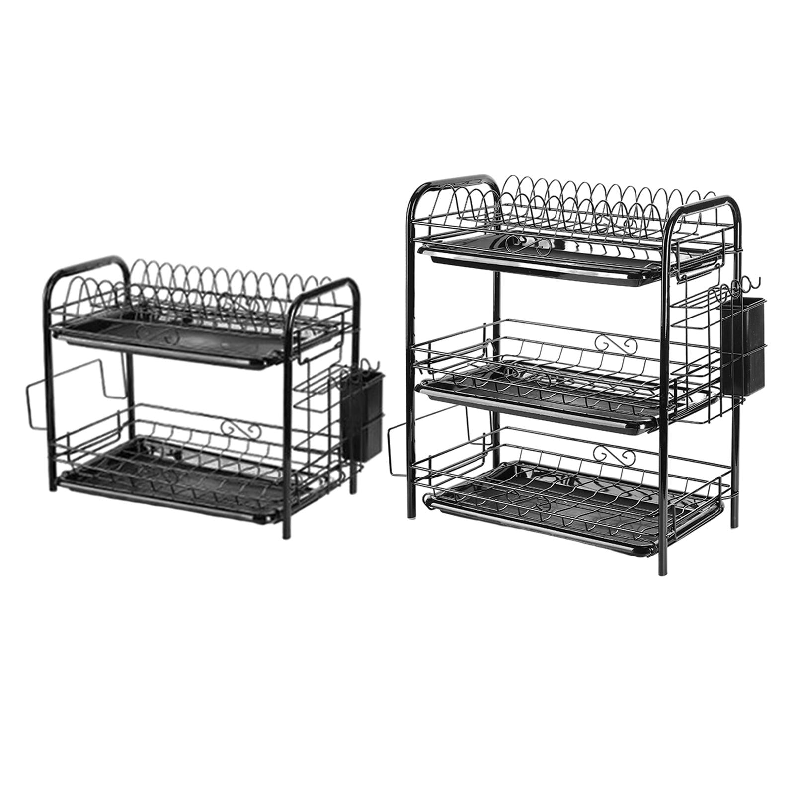 Multi-Functional Dish Drying Rack Tableware Organizer Kitchen Supplies 2 Tier