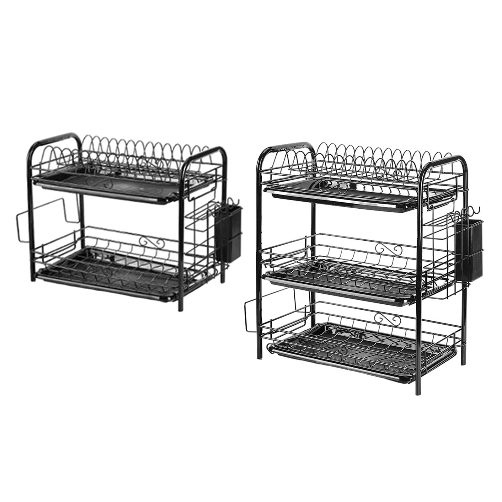 Multi-Functional Dish Drying Rack Tableware Organizer Kitchen Supplies 2 Tier