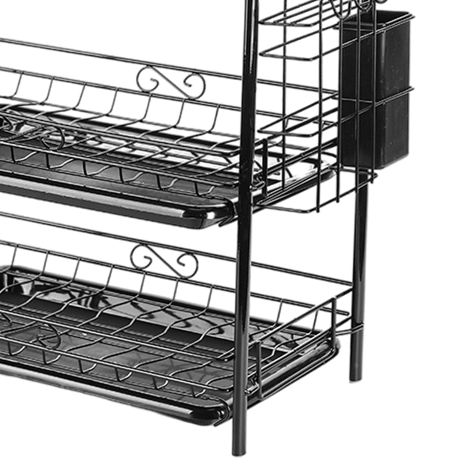 Multi-Functional Dish Drying Rack Tableware Organizer Kitchen Supplies 3 Tier