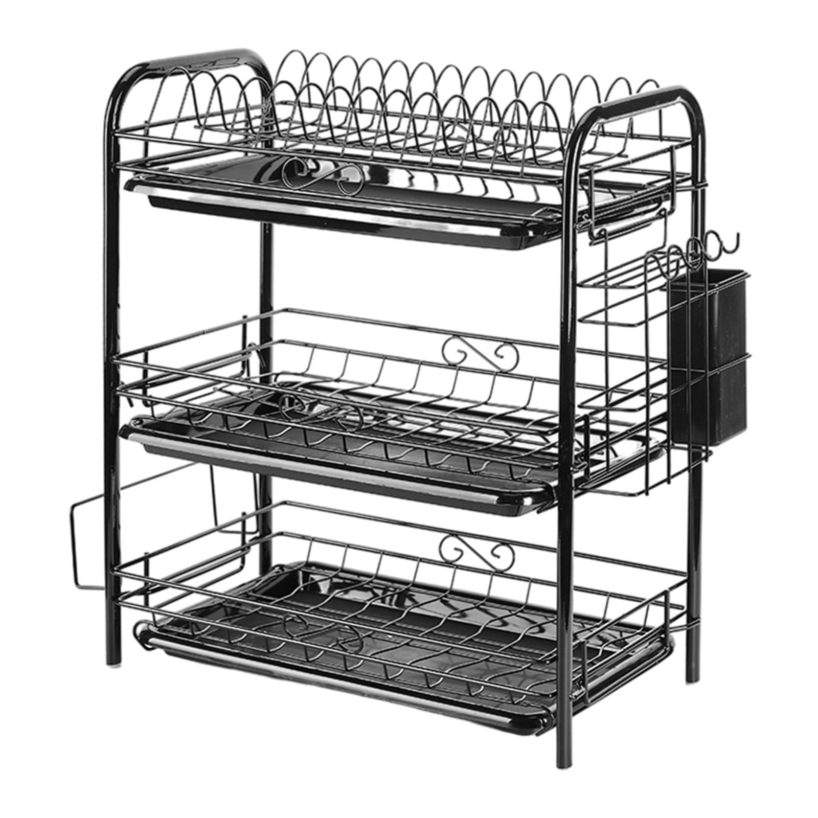 Multi-Functional Dish Drying Rack Tableware Organizer Kitchen Supplies 3 Tier