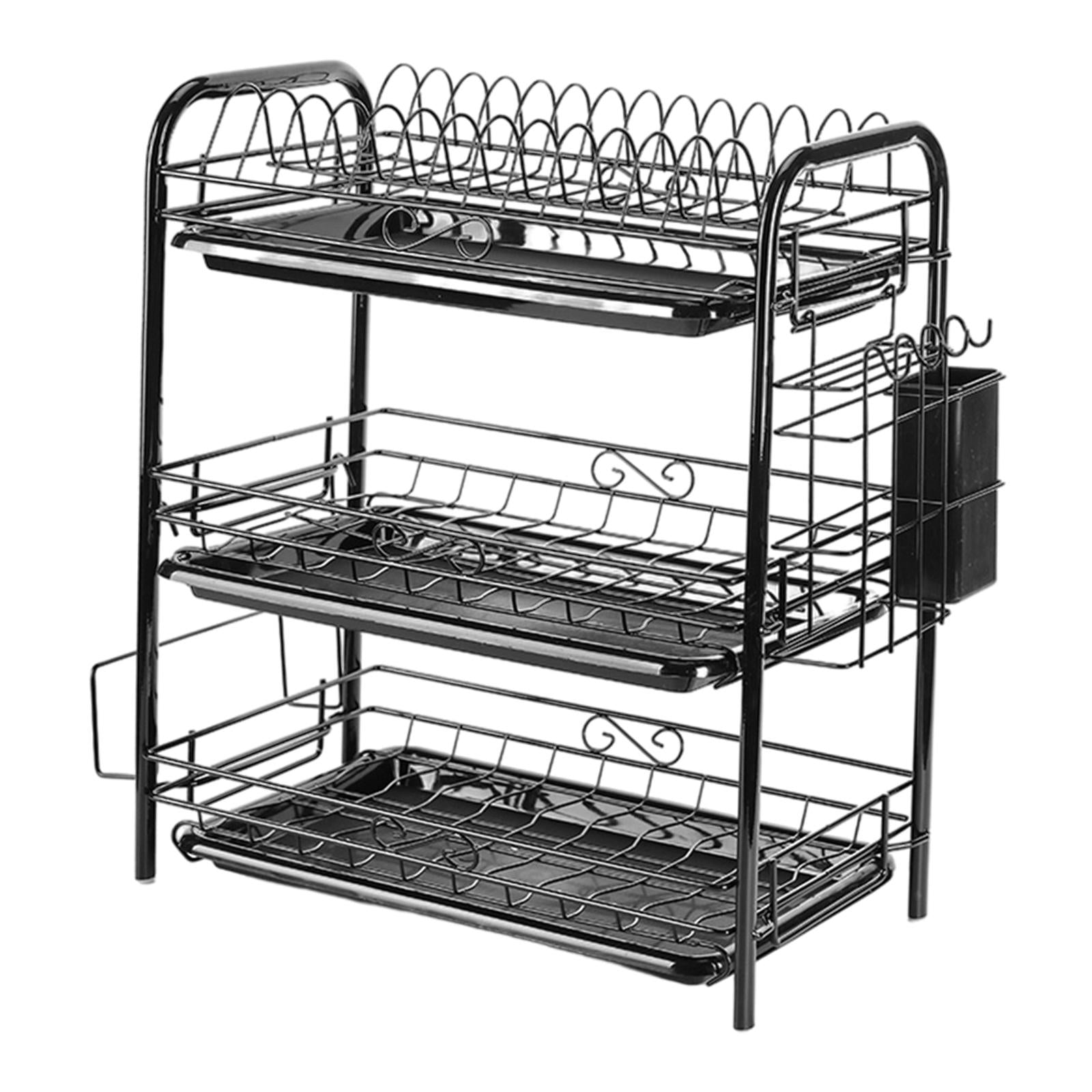 Multi-Functional Dish Drying Rack Tableware Organizer Kitchen Supplies 3 Tier
