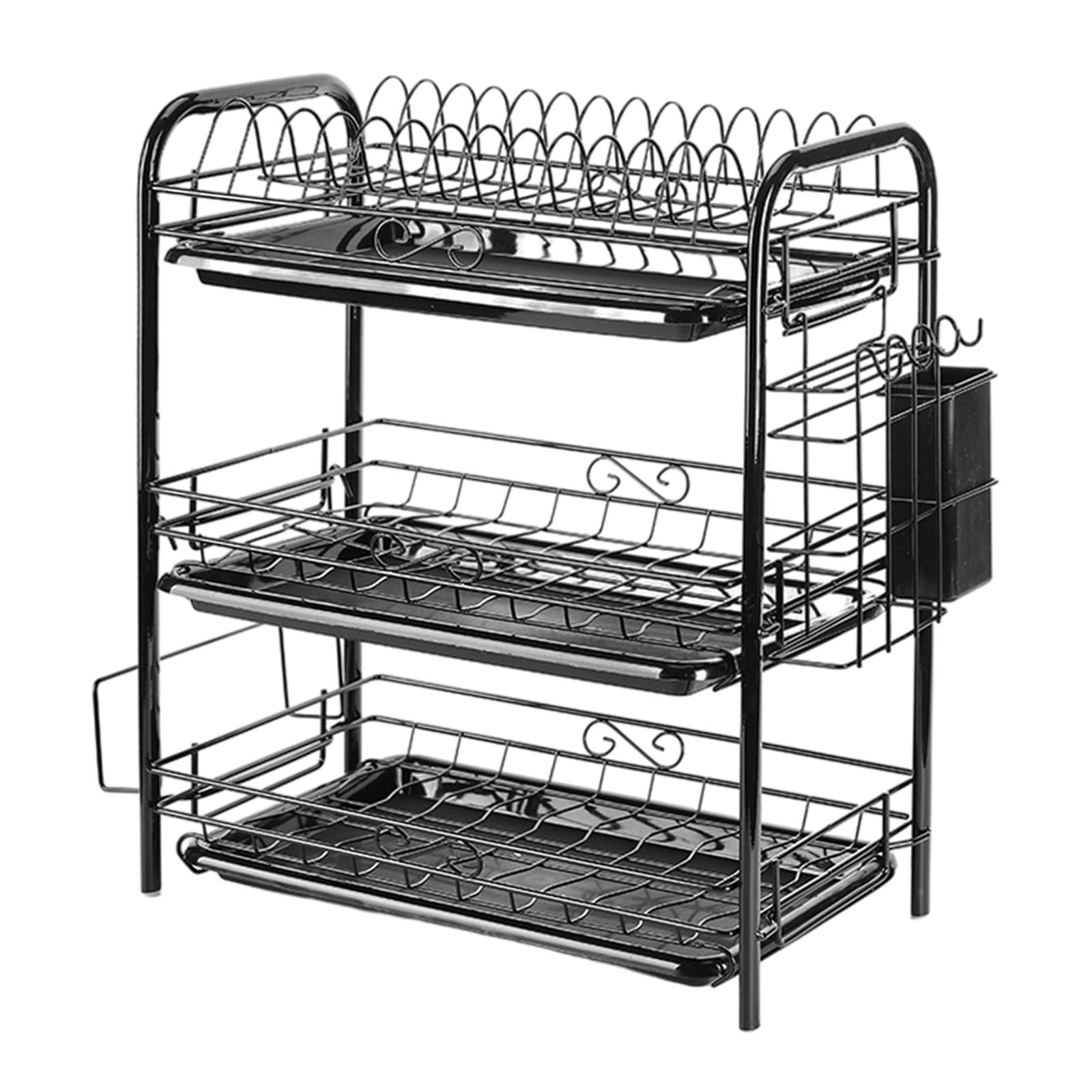 Multi-Functional Dish Drying Rack Tableware Organizer Kitchen Supplies 3 Tier