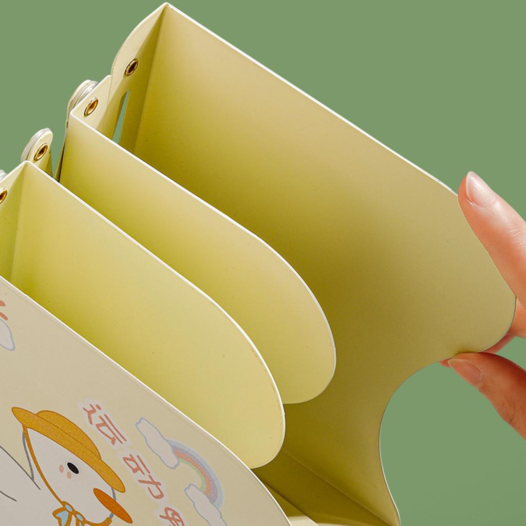Retractable Bookend Desktop Book Holder Organizer Stand for Office XL Yellow