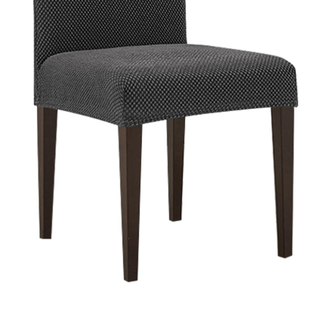 Dining Room Chair Slipcovers with Elastic Covers for Ceremony Home Kitchen Dark gray