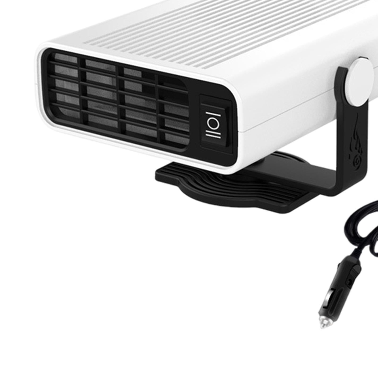 Portable Car Heater Defroster Fast Heating Auto Heater Plug-in for Winter 12V White