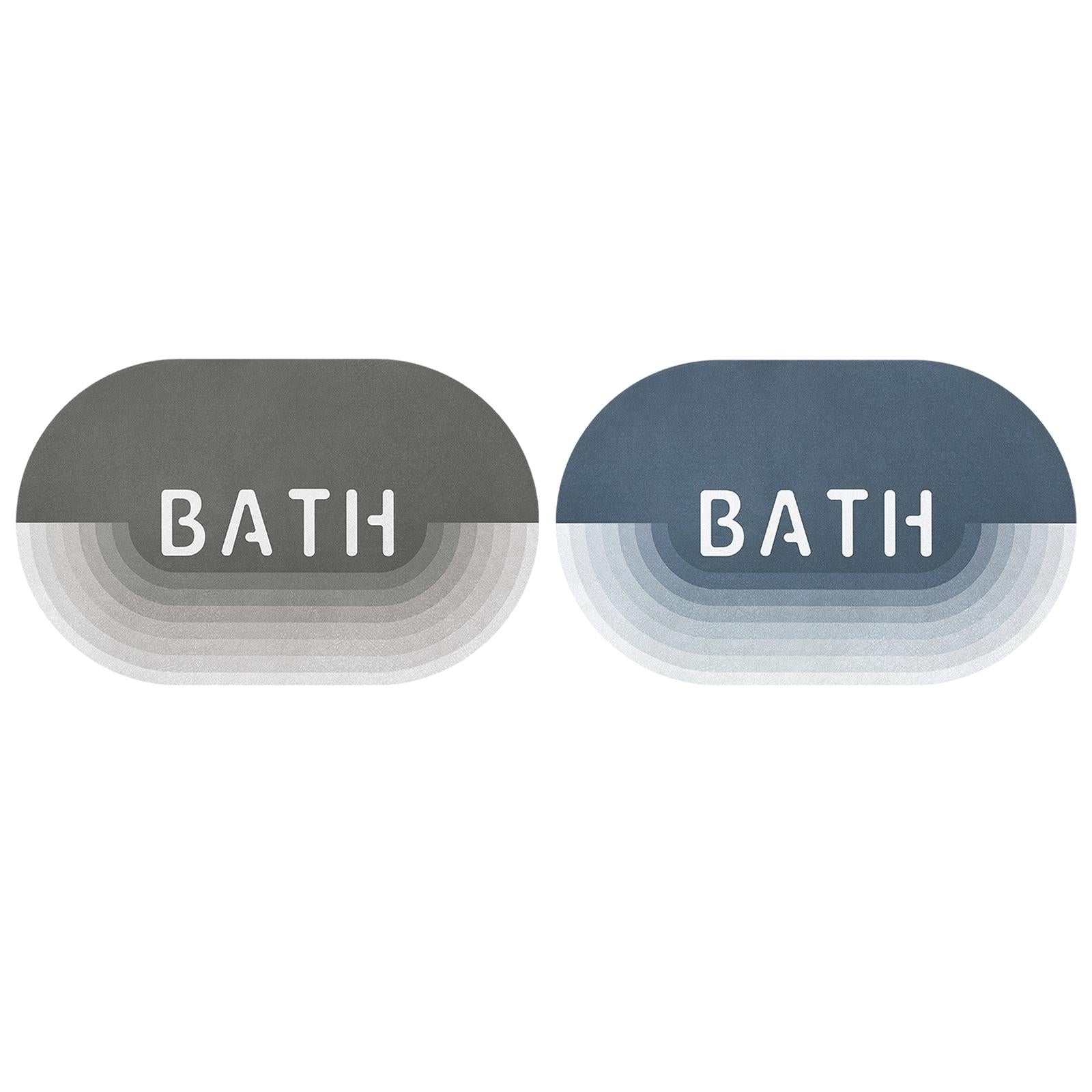 Nordic Style Bath Mat Polyester Soft Washable Non Slip 50x80cm for Balcony gray