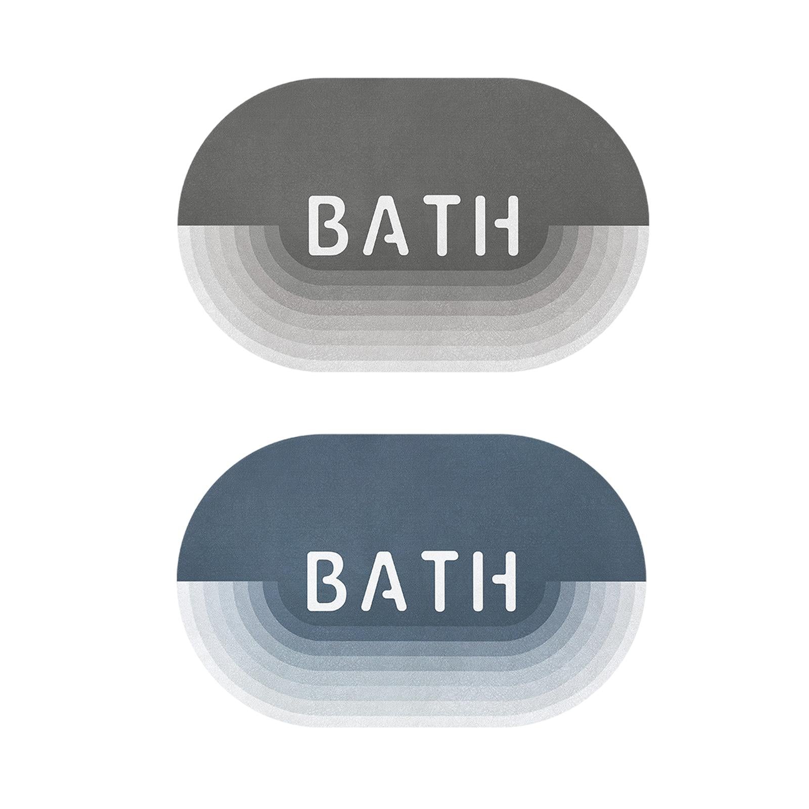 Nordic Style Bath Mat Polyester Soft Washable Non Slip 50x80cm for Balcony gray