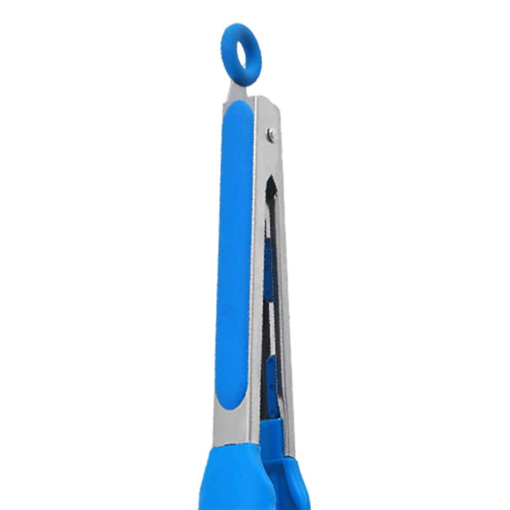 Kitchen Tongs with Silicone Tips Food BBQ Cooking Utensil 9 inch Blue