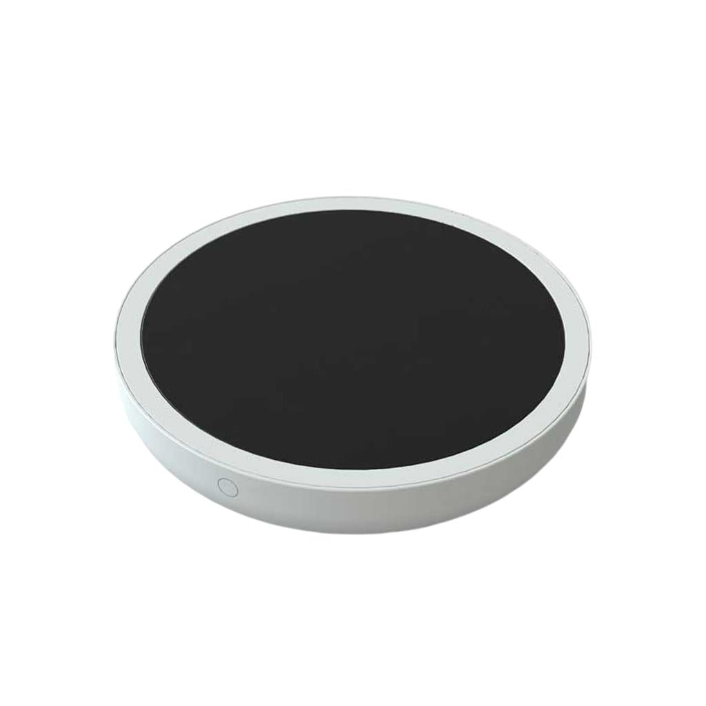 Electric Cup Mug Heater Mat Auto Shut Off for Home Use EU-Plug White Round