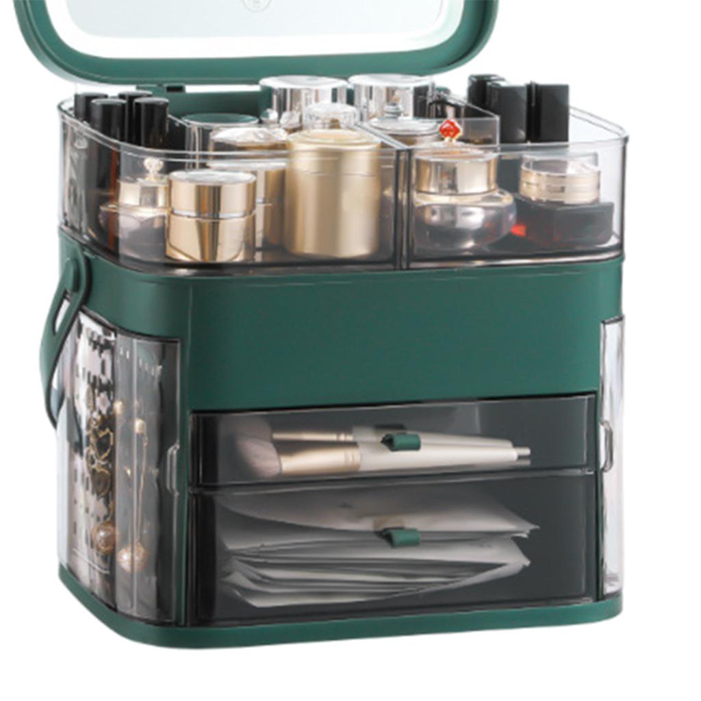 Makeup Storage Organize Box Cosmetic Storage Box for Bathroom Green