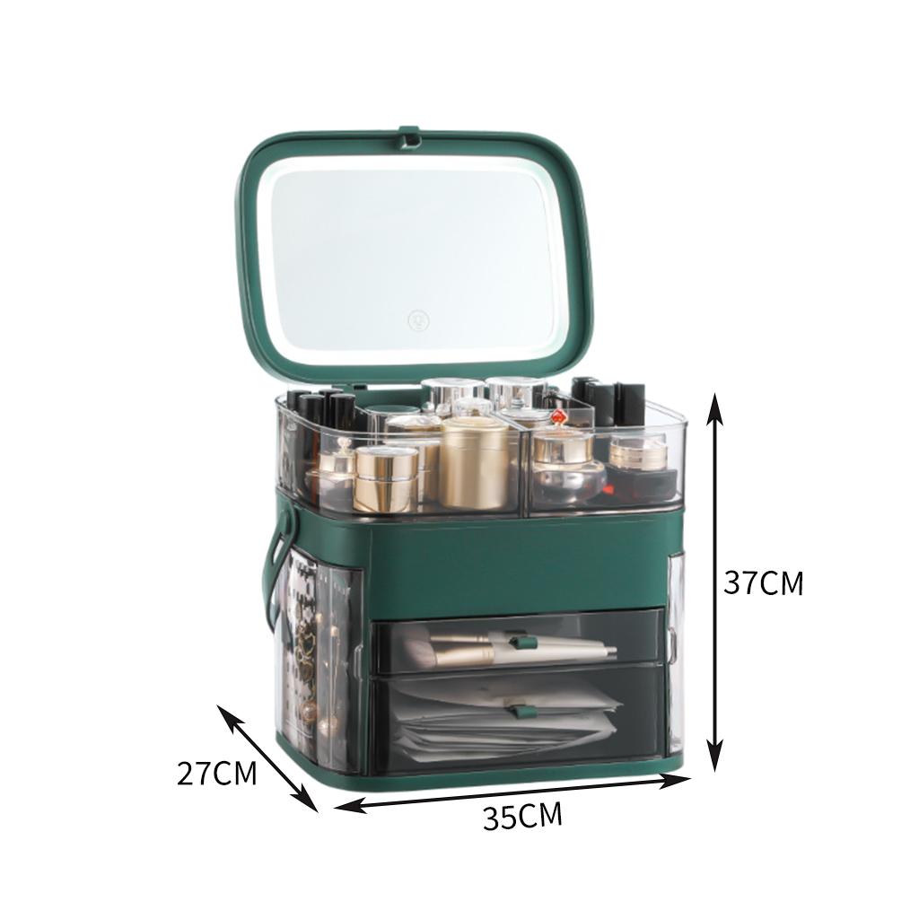 Makeup Storage Organize Box Cosmetic Storage Box for Bathroom Green