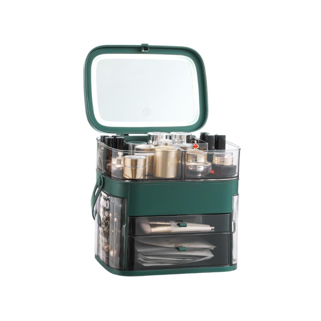 Makeup Storage Organize Box Cosmetic Storage Box for Bathroom Green
