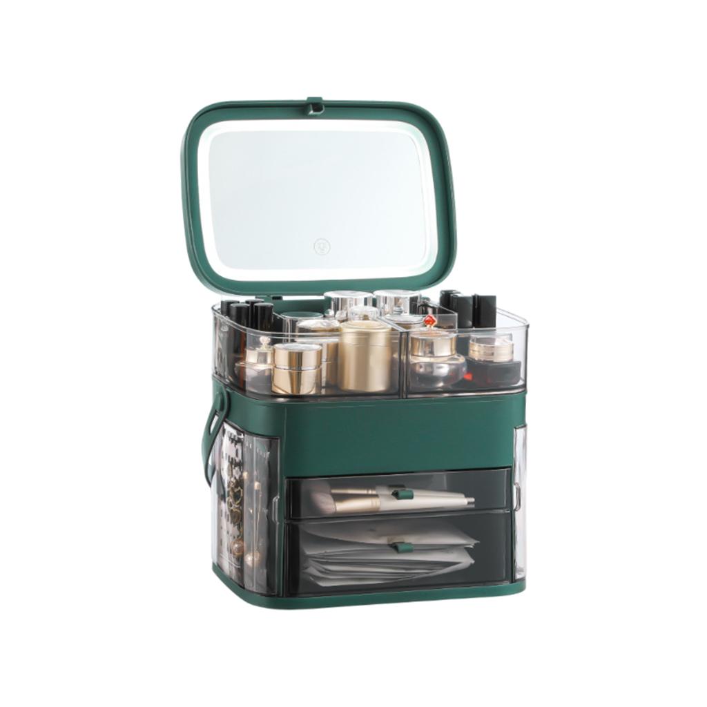 Makeup Storage Organize Box Cosmetic Storage Box for Bathroom Green