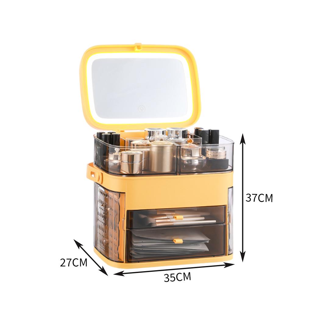 Makeup Storage Organize Box Cosmetic Storage Box for Bathroom Yellow
