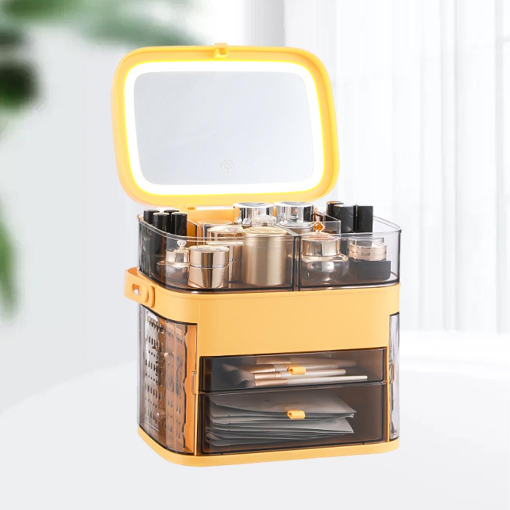Makeup Storage Organize Box Cosmetic Storage Box for Bathroom Yellow