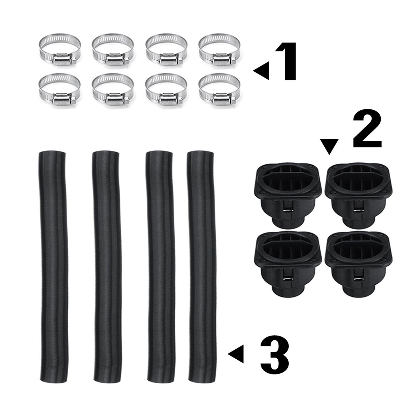 Auto Heater Pipe Ducting Kit Accessories for Air Diesel Heater 4 Holes Car