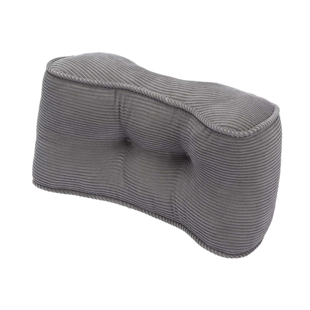 Corduroy Lumbar Back Support Cushion Waist Pillow Office Home Car Chair Silver Gray