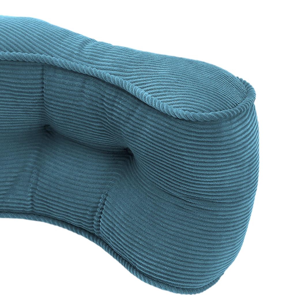 Corduroy Lumbar Back Support Cushion Waist Pillow Office Home Car Chair Light Green
