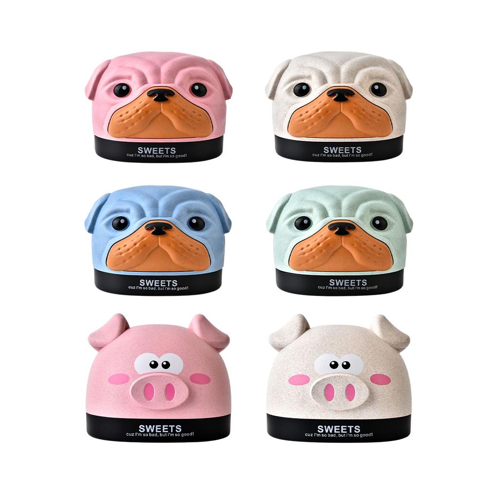 Cute Tissue Box Ornament Craft for Desktop Bedroom Kitchen pink dog