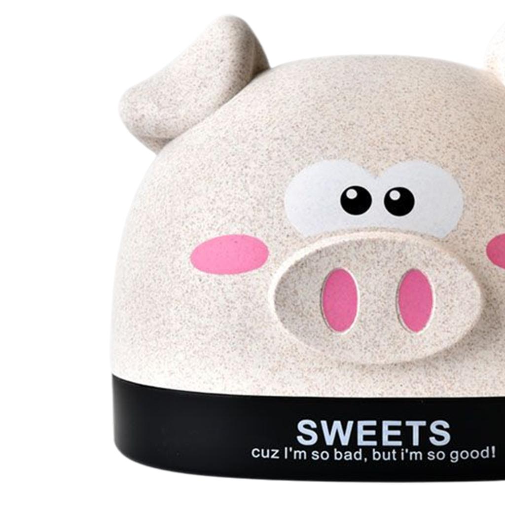 Cute Tissue Box Ornament Craft for Desktop Bedroom Kitchen beige piggy