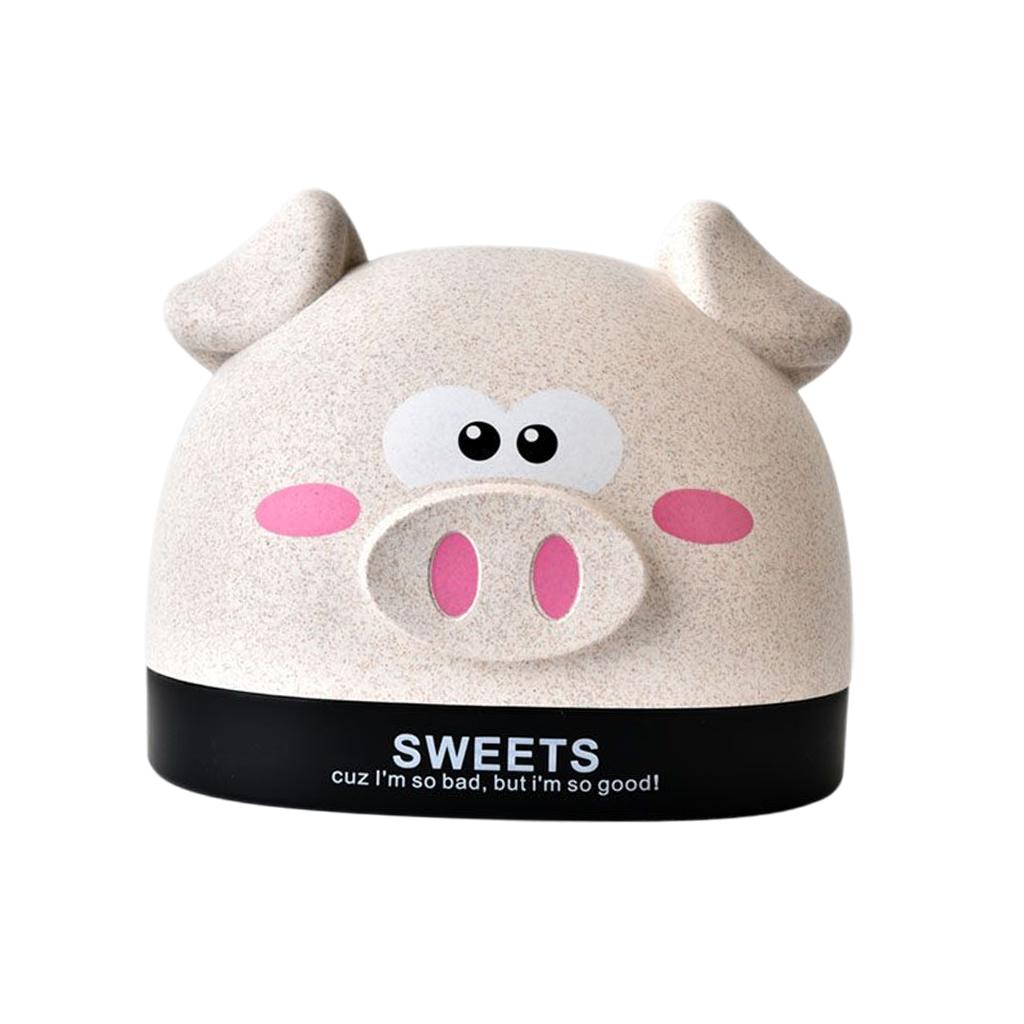 Cute Tissue Box Ornament Craft for Desktop Bedroom Kitchen beige piggy