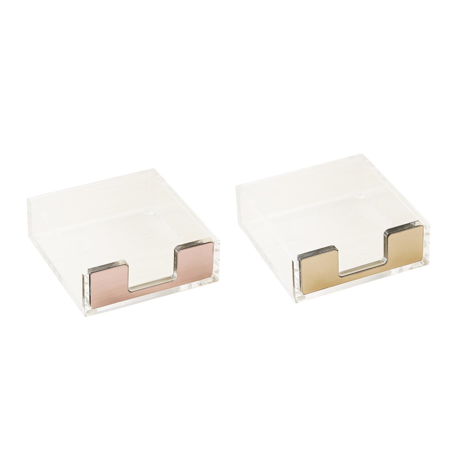 Note Box Simple Organization Creative Accessories for School Desk Rose Gold