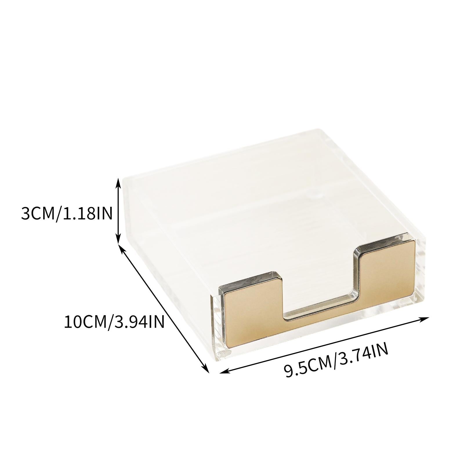 Note Box Simple Organization Creative Accessories for School Desk Gold