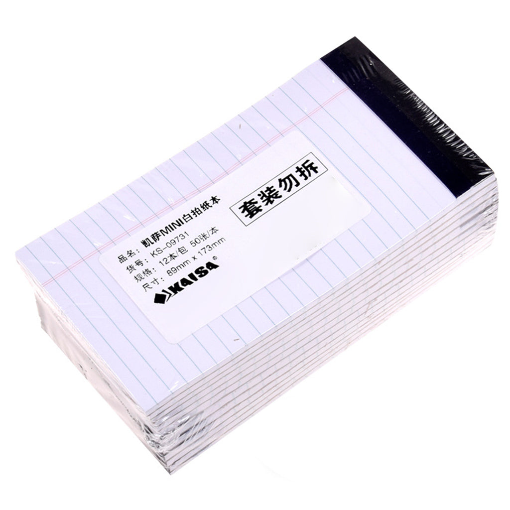 12/Set Writing Pads Narrow Ruled 50 Sheet Paper for Classroom, Office,