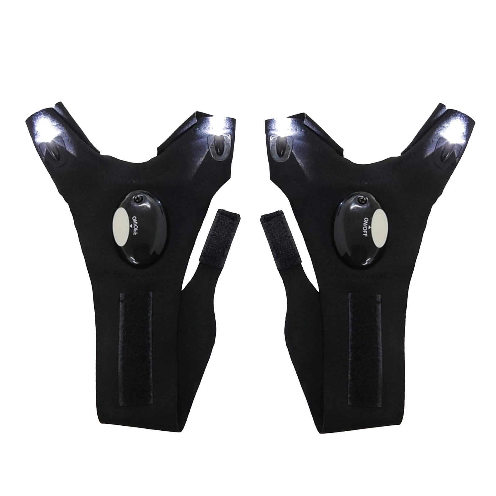 Outdoor Finger Glove LED Light Flashlight Gloves for Fishing Left Right