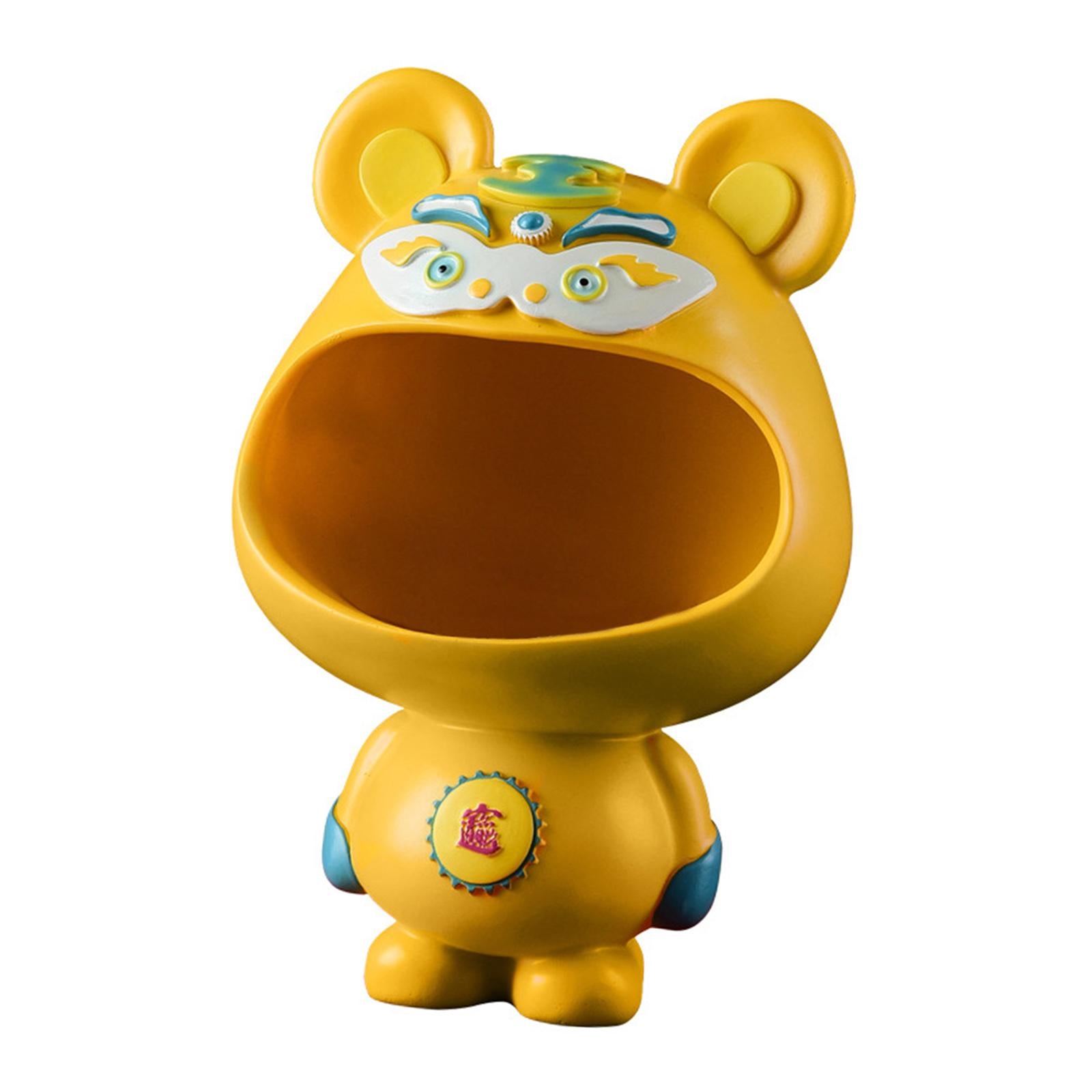 Creative Figurines Holding Storage Tray Candy Dish Keys Holder Yellow