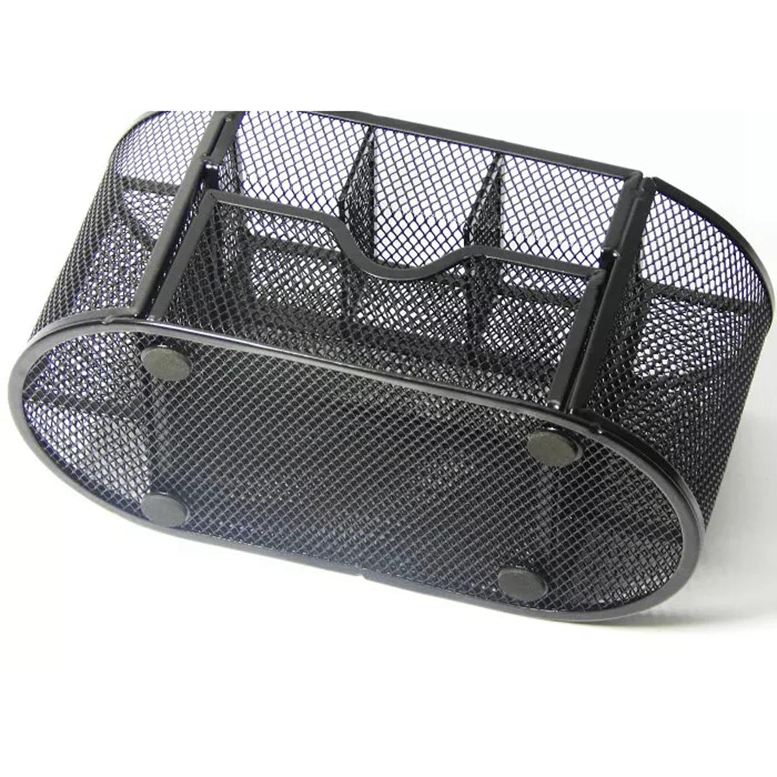 Metal Mesh Desk Organizer Set Desktop Supply Pen Holder Hutch Storage Table Black