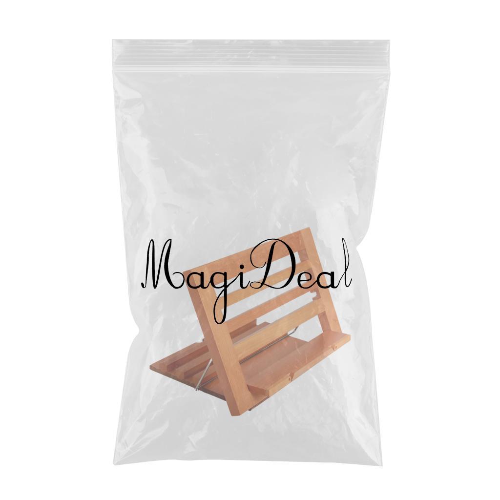 Wood Book Stand Page Holder Clips Flexible Foldable for Cook Book Home