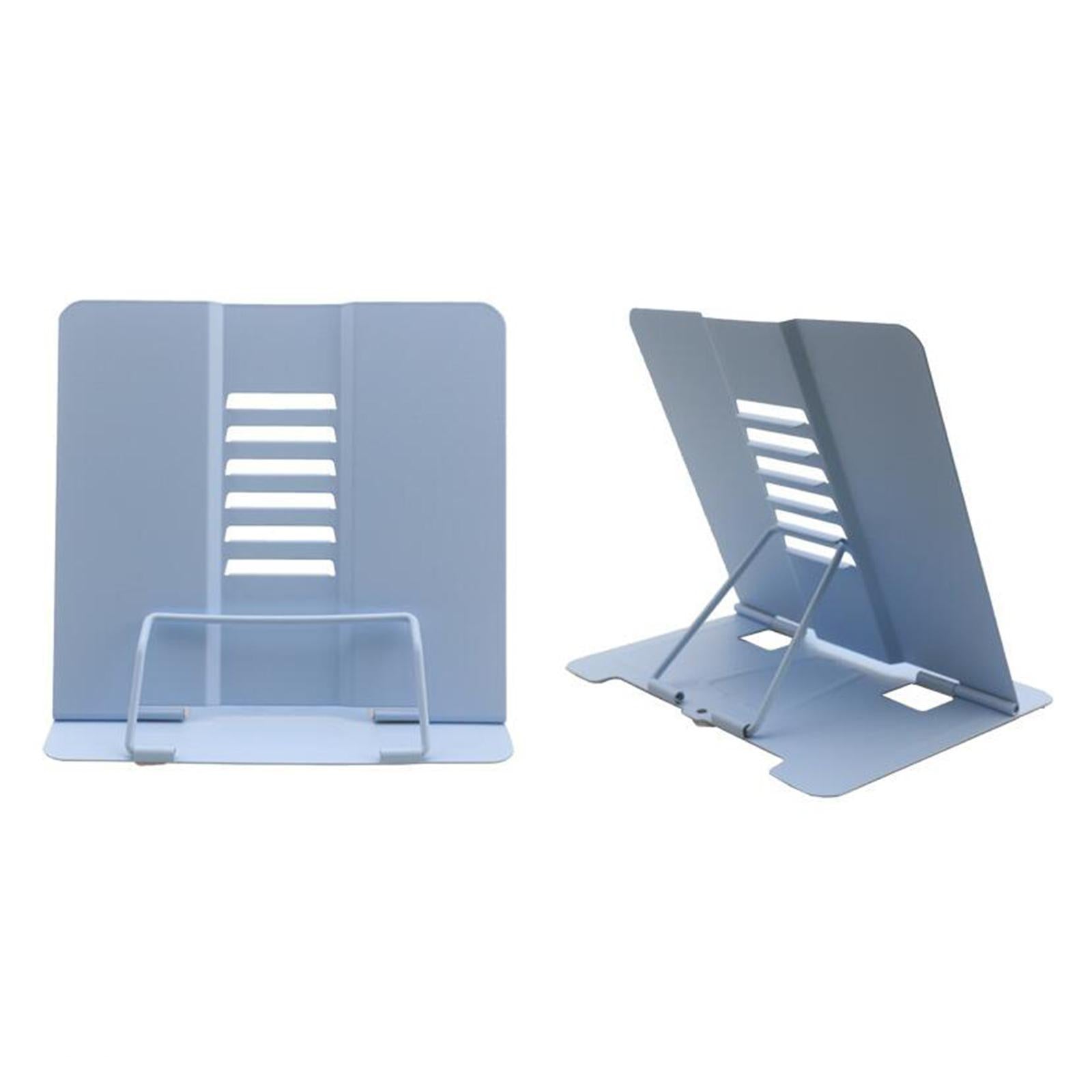 Portable Reading Stand Book Stand Document Holder Rack Adjustable Height Blue