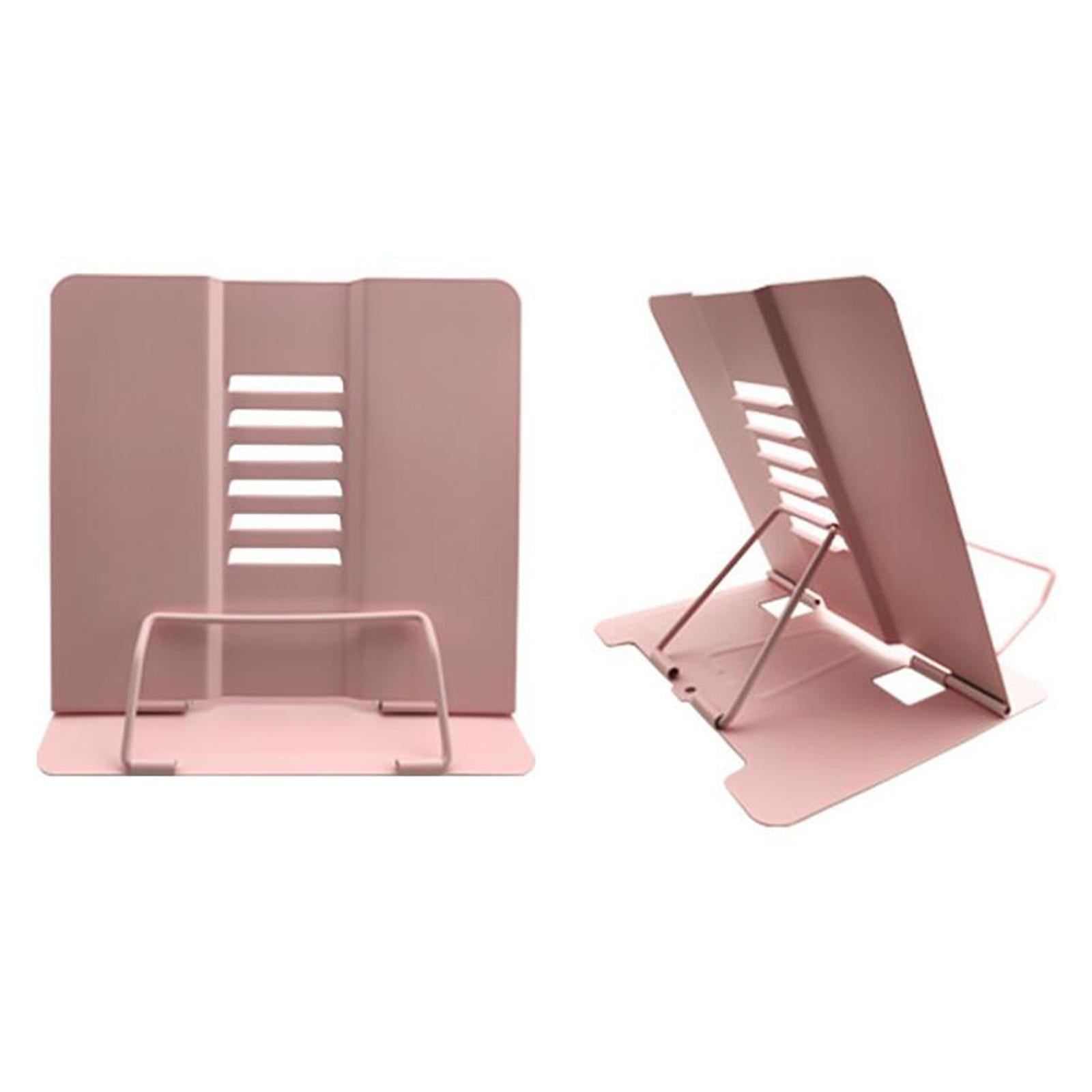 Portable Reading Stand Book Stand Document Holder Rack Adjustable Height Pink