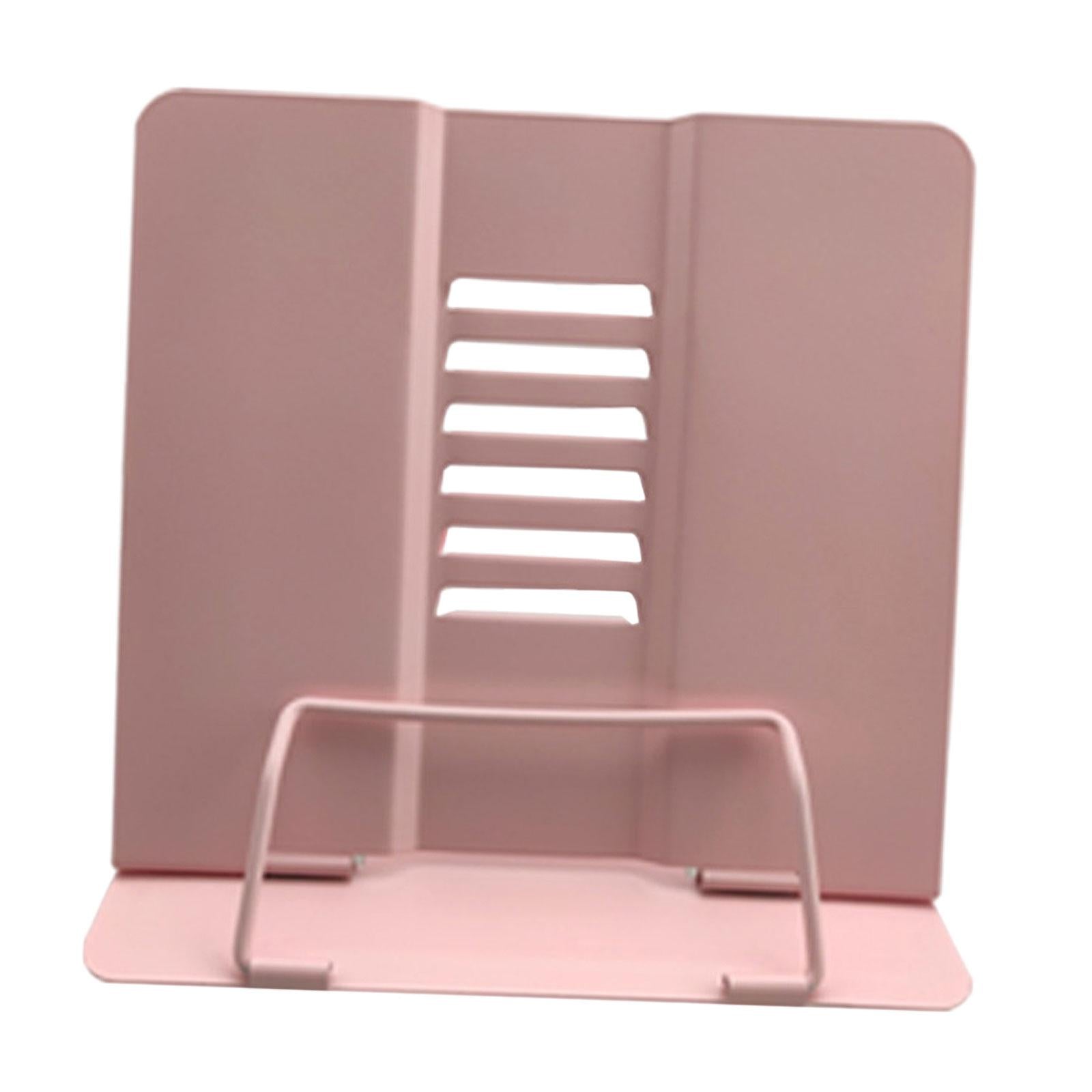Portable Reading Stand Book Stand Document Holder Rack Adjustable Height Pink